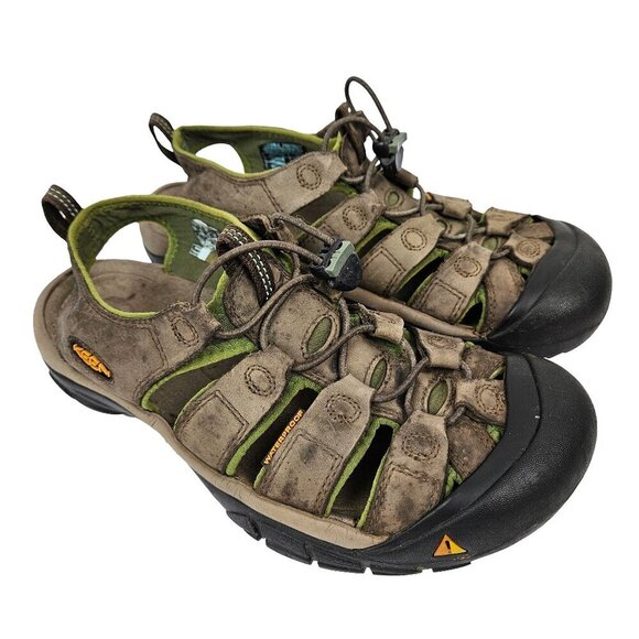 Keen Newport Waterproof Leather Sandal Tan/Green1001901 main image 8